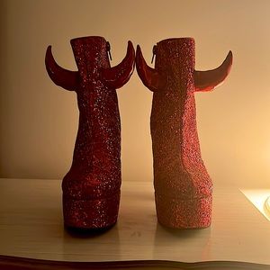 Date the Devil Glitter Boots (Trickz N' Treatz)